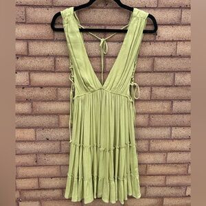 Cotton Candy Olive Green Dress
